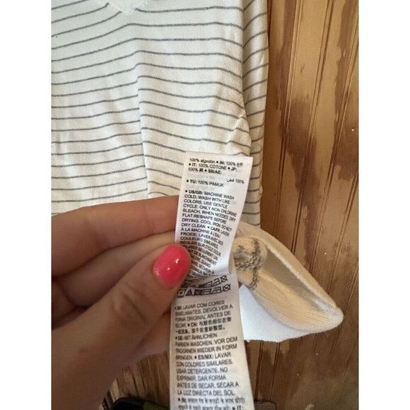 Amazon Essentials Mens Long Sleeve 100% Cotton V-Neck Sweater Size S White/Gray - Picture 5 of 6